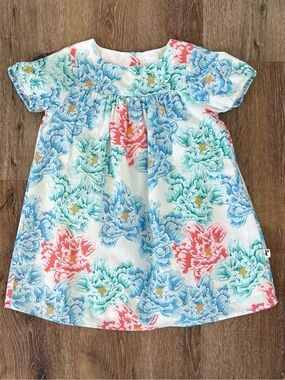 Phoenix and the fox Floral Organic Cotton Dress in Multi Color Size: 4T| Summer